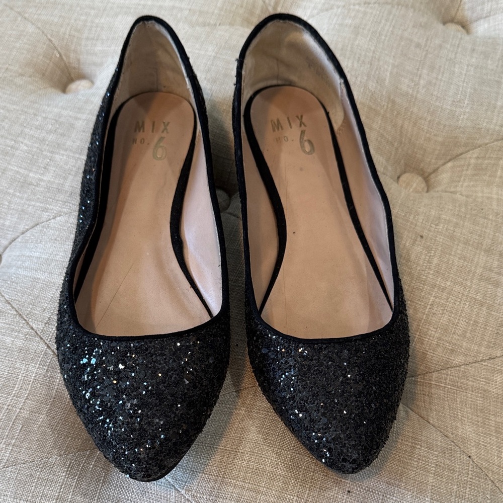 Mix No. 6 Black Sparkle Flats - Picture 2 of 5